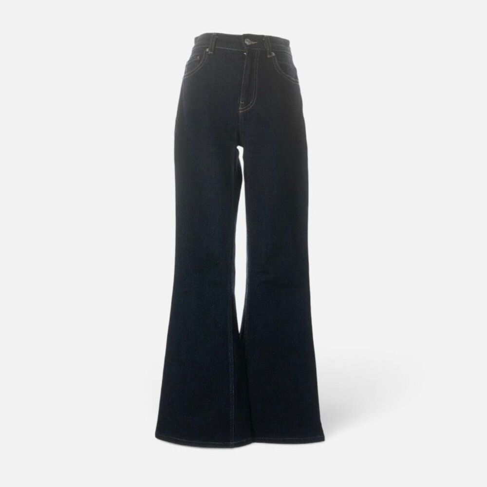 MNG Mango Wide Jeans Leg High Rise Dark Denim 24” 1 Selection